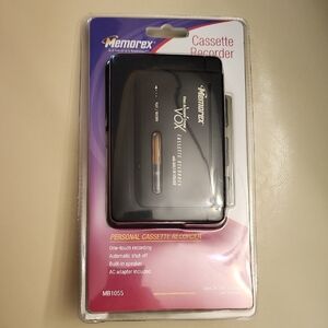 Memorex Black Cassette Recorder with Built-in Speaker